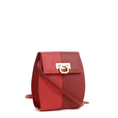Valentina leather handbag - Twin red/bordeaux Fuchsia suede Valentina leather handbag - Twin red/bordeaux Fuchsia suede