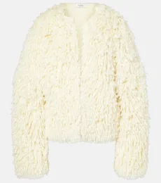 Van fringed wool-blend jacket Van fringed wool-blend jacket