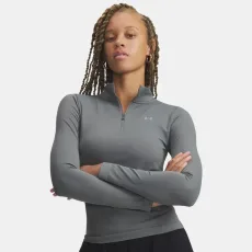 Vanish Seamless Women's ¼ Zip Clay Green Titanium Titanium