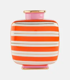 Vase Portofino rayé en porcelaine Vase Portofino rayé en porcelaine