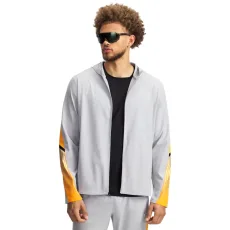 Velociti Storm Mens Hooded Jacket Mod Gray / Squad Orange / Reflective Velociti Storm Mens Hooded Jacket Mod Gray / Squad Orange / Reflective