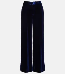 Velvet wide-leg pants Velvet wide-leg pants