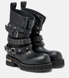 Venom City leather biker boots Venom City leather biker boots