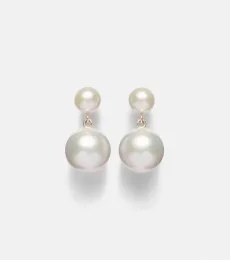 Venus Moon 14kt gold earrings with freshwater pearls Venus Moon 14kt gold earrings with freshwater pearls