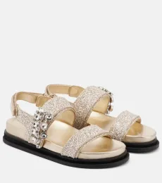 Verity embellished glitter sandals Verity embellished glitter sandals