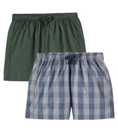 Verne set of 2 checked cotton shorts Verne set of 2 checked cotton shorts