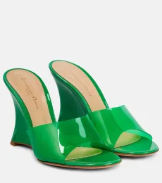 Vernice PVC wedge mules Vernice PVC wedge mules