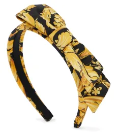 Versace Kids Barocco bow-embellished headband Versace Kids Barocco bow-embellished headband