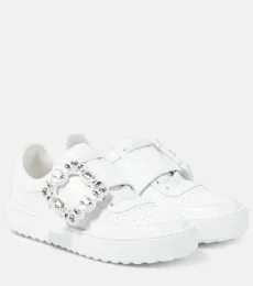 Very Vivier embellished leather sneakers