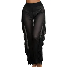 Vest Women's Summer Ruffle Fancy Dress for Women Beach Beach Wrap Cover Wraps Ruffle Cover Trousers for Ruffle Trousers Long Dresses Women's Summer, black, M Vest Women's Summer Ruffle Fancy Dress for Women Beach Beach Wrap Cover Wraps Ruffle Cover Trousers for Ruffle Trousers Long Dresses Women's Summer, black, M