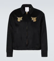 Veste blouson Norad brodée en soie Veste blouson Norad brodée en soie