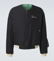 Veste bomber Souvenir réversible en laine et soie Veste bomber Souvenir réversible en laine et soie