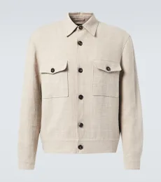 Veste Clem en toile de lin et soie Veste Clem en toile de lin et soie