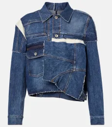 Veste en denim patchwork Veste en denim patchwork