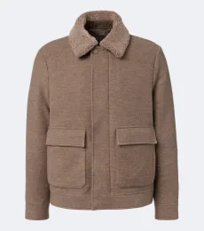 Veste en laine, cachemire et shearling Veste en laine, cachemire et shearling