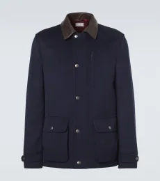 Veste en laine et cuir Veste en laine et cuir