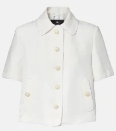 Veste en laine mélangée et lin Veste en laine mélangée et lin