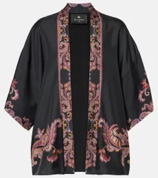 Veste en soie à motif paisley Veste en soie à motif paisley