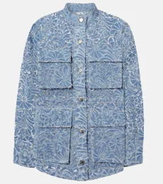 Veste Lane en denim à imprimé floral Veste Lane en denim à imprimé floral