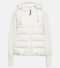 Veste matelassée en cachemire mélangé Veste matelassée en cachemire mélangé