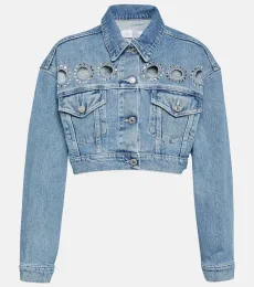 Veste raccourcie Babe en jean à ornements