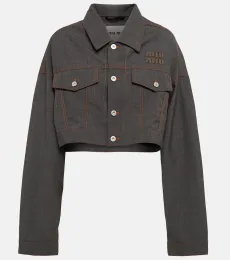 Veste raccourcie en laine vierge