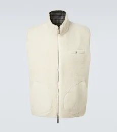 Veste sans manches réversible en cachemire et laine Veste sans manches réversible en cachemire et laine