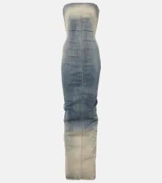 Vestido bustier de denim Vestido bustier de denim