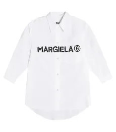 Vestido camisero de algodón con logo Vestido camisero de algodón con logo