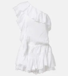 Vestido corto asimétrico Lalia bordado