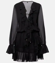 Vestido corto Bellen con volantes