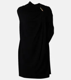 Vestido corto de crepé drapeado Vestido corto de crepé drapeado
