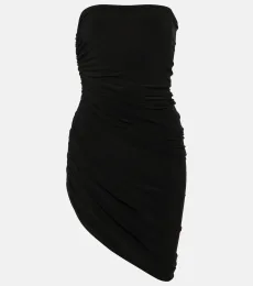 Vestido corto de jersey drapeado Vestido corto de jersey drapeado