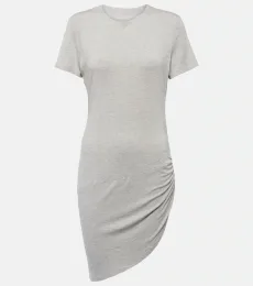 Vestido corto de jersey fruncido Vestido corto de jersey fruncido