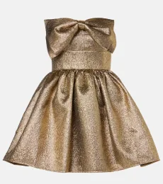 Vestido corto de lamé en jacquard Vestido corto de lamé en jacquard