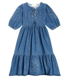 Vestido de chambray de algodón Vestido de chambray de algodón