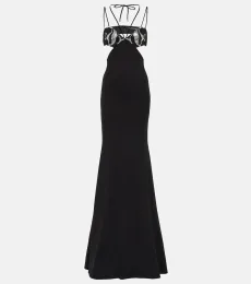 Vestido de fiesta bordado con aberturas Vestido de fiesta bordado con aberturas