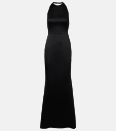 Vestido de fiesta de crepé y satén Vestido de fiesta de crepé y satén