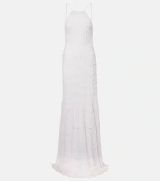 Vestido de fiesta de lamé con espalda abierta