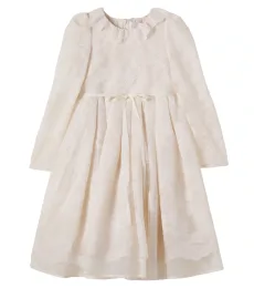Vestido de organza con encaje y lazo Vestido de organza con encaje y lazo