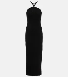 Vestido de punto acanalado de algodón