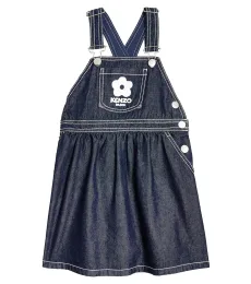 Vestido en denim bordado con logo Vestido en denim bordado con logo