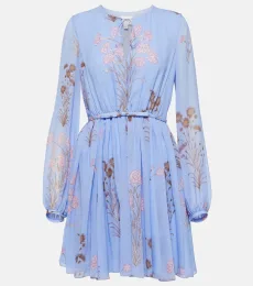 Vestido en georgette de seda floral Vestido en georgette de seda floral