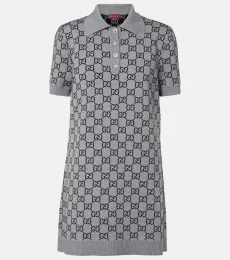 Vestido en mezcla de lana con GG
