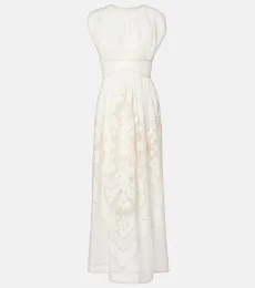 Vestido largo Daylight de lino bordado Vestido largo Daylight de lino bordado