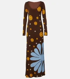 Vestido largo Rocco de jersey floral