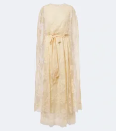 Vestido largo Valiant de encaje con capa Vestido largo Valiant de encaje con capa