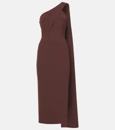 Vestido midi asimétrico de cady Vestido midi asimétrico de cady