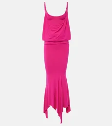 Vestido midi asimétrico de jersey Vestido midi asimétrico de jersey