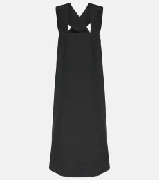 Vestido midi Border de faya de mezcla de lana Vestido midi Border de faya de mezcla de lana